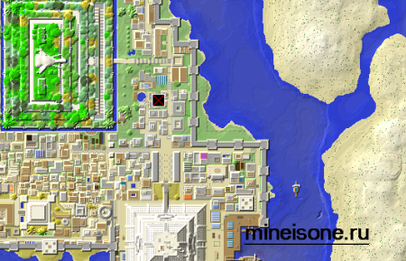 Карта Вавилона – большой город Minecraft