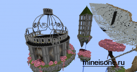 Карта построек в воздухе Minecraft