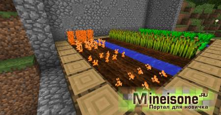 Посадка семян в игре Minecraft
