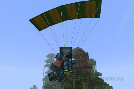 Parachute mod 1.6.2, 1.6.4, 1.7.2, 1.7.10, 1.8 – парашюты в Minecraft