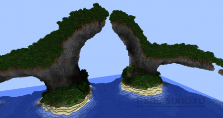 Карта большого острова Minecraft