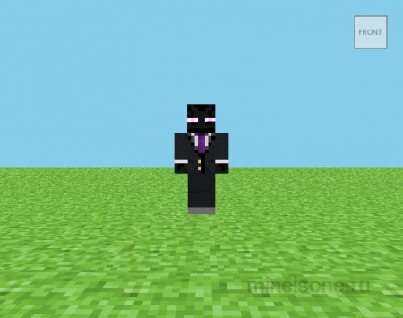 Скин Эндермэн в костюме Minecraft