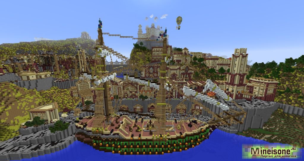 Карта Средневековый город для Minecraft (Medieval City).