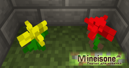 3D-модель цветов в Minecraft
