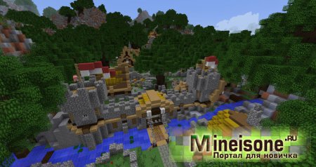 Ворота в деревню в minecraft