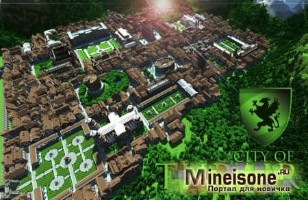 Красивая карта средневекового города Minecraft