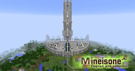 Огромная башня в Minecraft