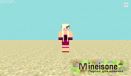 Скин Блондинка в наушниках Minecraft