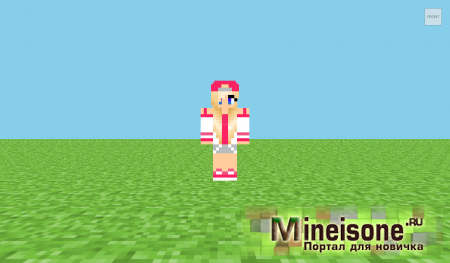 Скин Девушка в розовой кепке Minecraft