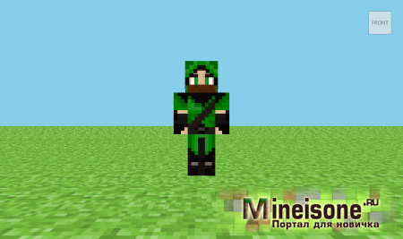 Скин Зеленый Воин Minecraft
